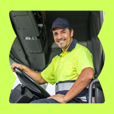 Male heavy vehicle driver
