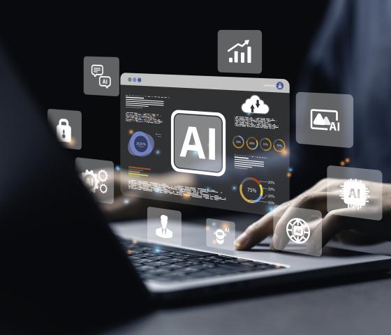 Decorative image - Person using AI software - Istock