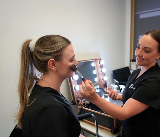 Two young women in a beauty salon 