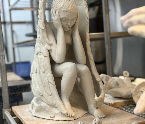 Decorative image - Angel sculpted for clay