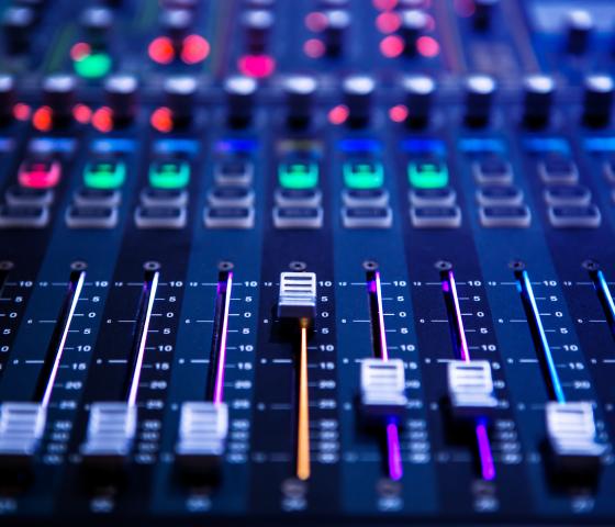 Decorative Image - Buttons and dials on sound board