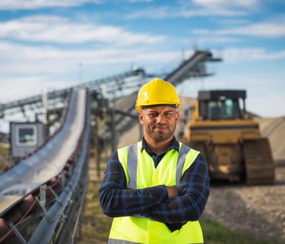 Decorative image - Man at a quarry (iStock)