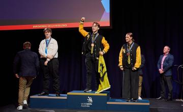 NMTAFE student winning Gold at WorldSkills